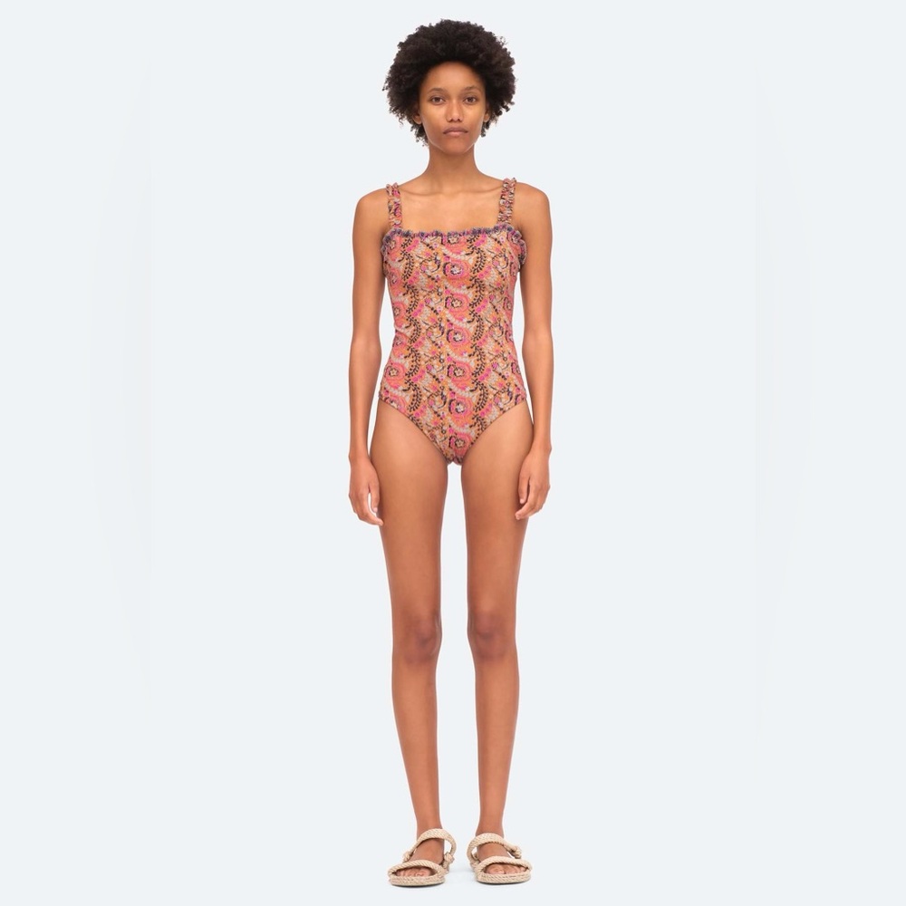 Sea New York Rosita One Piece Swim Size M Paisley Cottagecore Vacation Resort